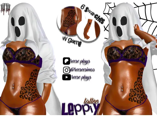 Mix Leppiy Tattoo by reeseplays - The Sims 4 Custom Content