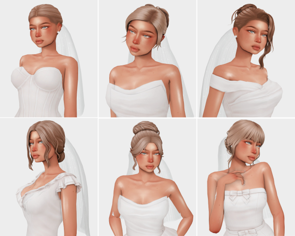 Maxis Match My Favorite Wedding Hairs Pt 1 Sims 4 Recs by simsfinds - The Sims 4 Custom Content