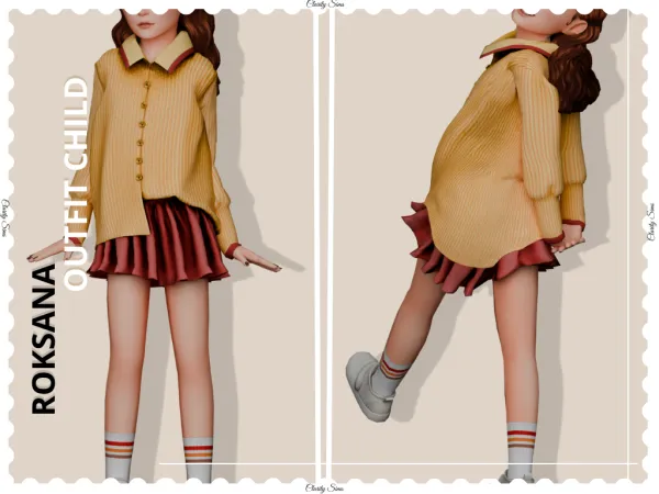 Alpha Roksana Outfit Child - The Sims 4 Custom Content