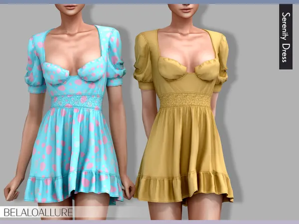 Alpha Belaloallure_Serenity dress by belal19972 - The Sims 4 Custom Content