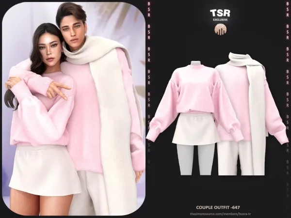 Alpha Couple Oufit 647 BD1639 - The Sims 4 Custom Content