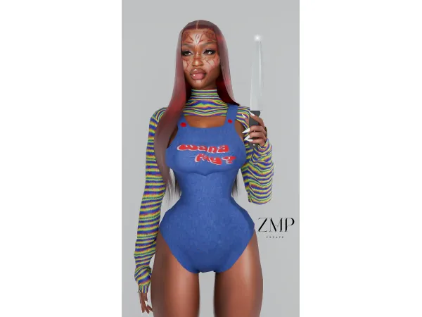 Alpha Child Play costume by ziimp - The Sims 4 Custom Content