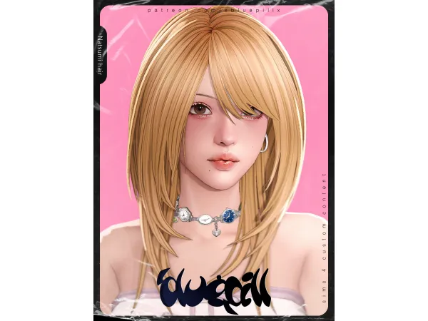 Maxis Match 251101 Natsumi hair by xbluepillx - The Sims 4 Custom Content