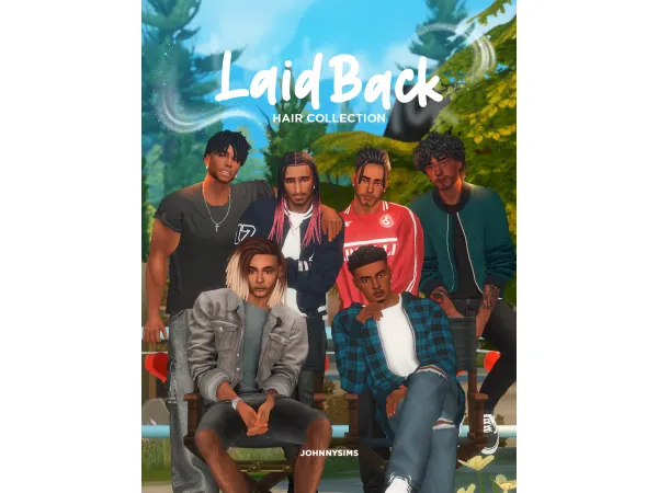 Maxis Match Laid Back Hair Collection by johnnysims - The Sims 4 Custom Content