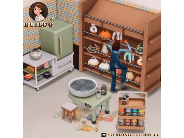 Maxis Match Pottery Set_8CC by Buildo - The Sims 4 Custom Content