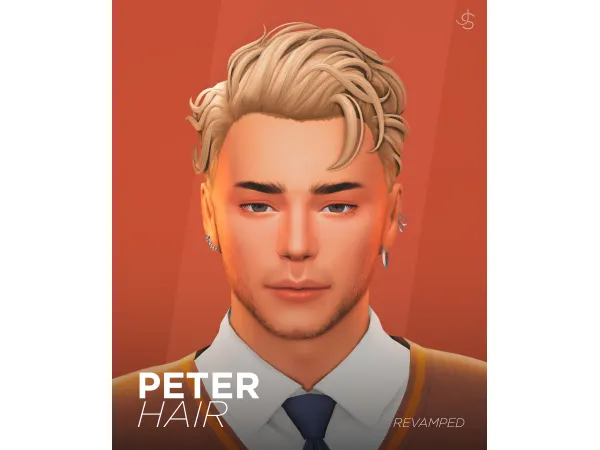 Maxis Match Peter Hair by johnnysims - The Sims 4 Custom Content