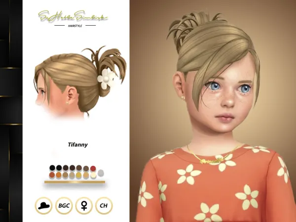 Maxis Match Tifanny Hairstyle for Children by sehablasimlish - The Sims 4 Custom Content