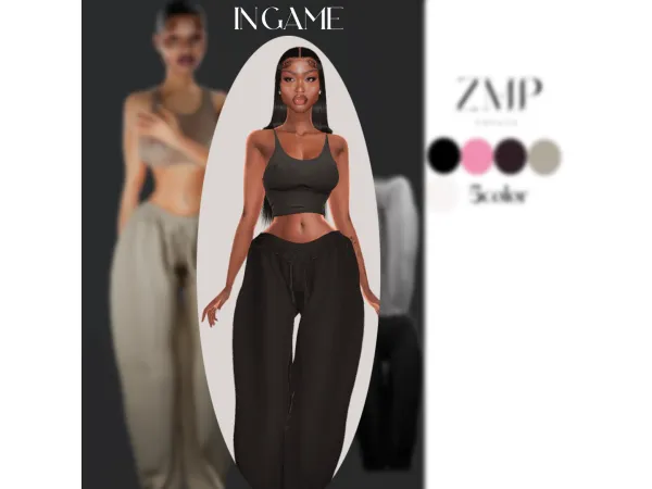 Alpha baggy sweats by ziimp - The Sims 4 Custom Content