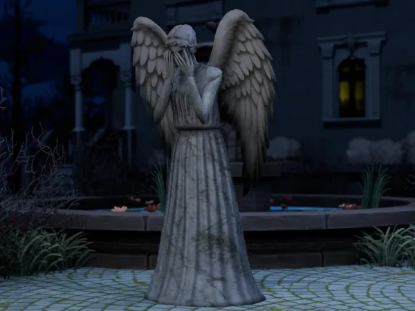 Maxis Match Animated Weeping Angel statue - The Sims 4 Custom Content