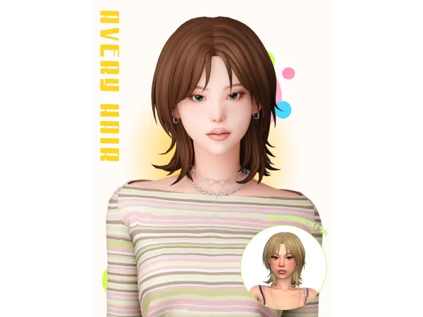 Maxis Match Avery Hair by millennialcap - The Sims 4 Custom Content