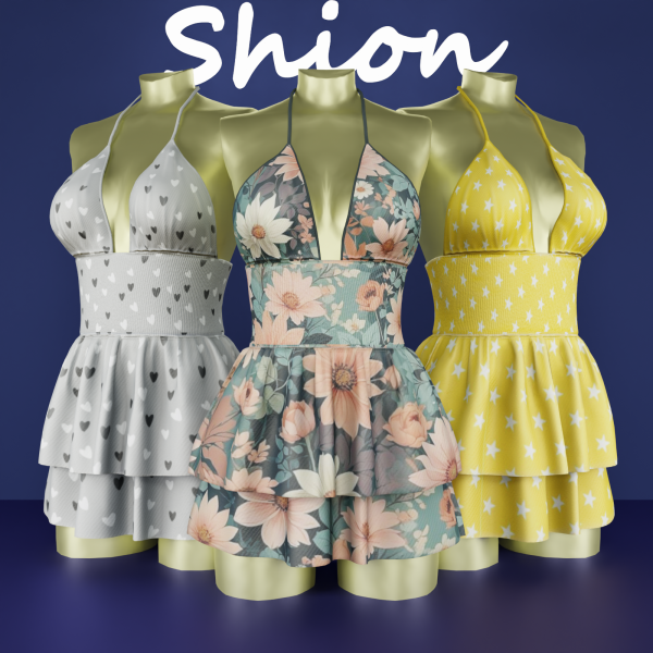 Alpha Shion Thea Dress by shion_sims - The Sims 4 Custom Content