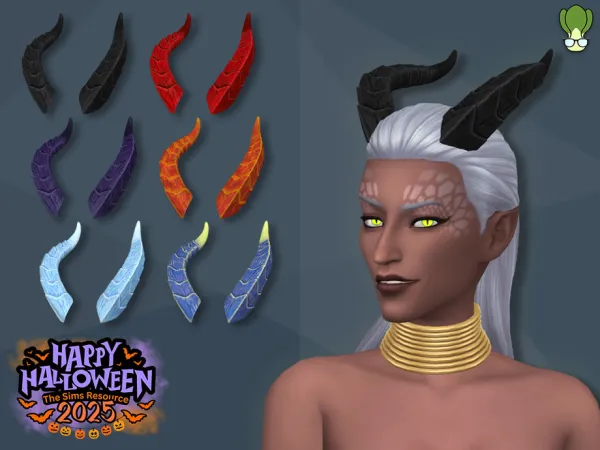 Sims 4 Maxis Match Male Horns CC: Halloween Dragon Horns Accessories by kapakijo