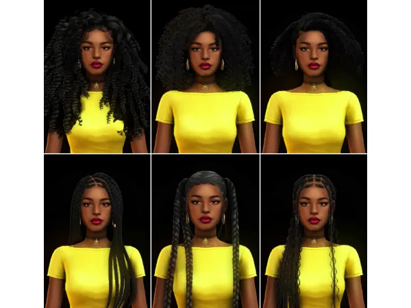 Maxis Match Delilah Hairs by pixelglamfinds - The Sims 4 Custom Content