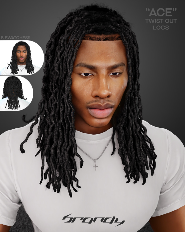 Alpha ACE Twist out locs by simsfinds - The Sims 4 Custom Content