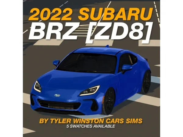 Alpha Tyler Winston Cars 2022 Subaru BRZ - The Sims 4 Custom Content