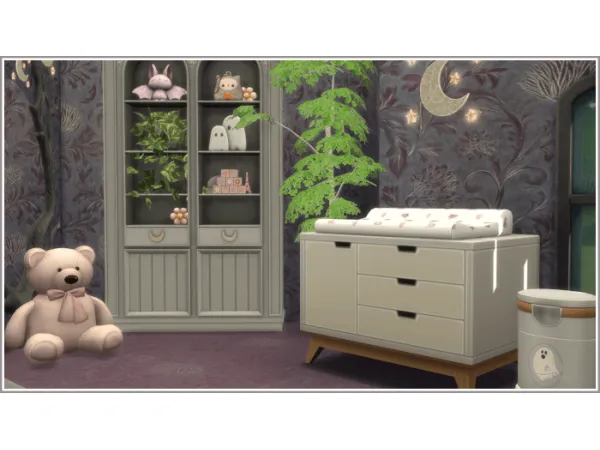 Sims 4 Maxis Match Nursery CC: Goth Nursery By Philo995