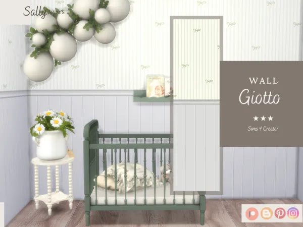 Alpha Wall GIOTTO - The Sims 4 Custom Content