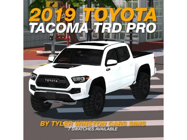 Alpha Tyler Winston Cars 2019 Toyota Tacoma TRD Pro - The Sims 4 Custom Content