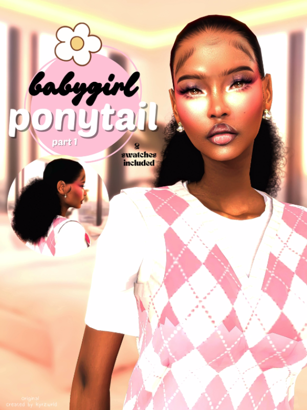 Alpha 𝐁𝐀𝐁𝐘𝐆𝐈𝐑𝐋 𝐏𝐎𝐍𝐘𝐓𝐀𝐈 by simsfinds - The Sims 4 Custom Content