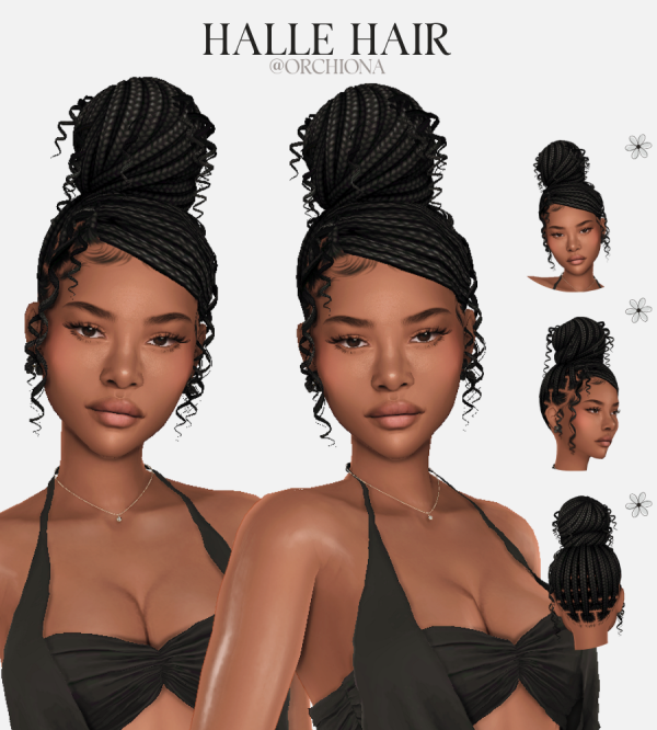 Maxis Match HALLE HAIR by simsfinds - The Sims 4 Custom Content