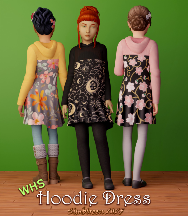 Maxis Match WHS HoodieDress by simsfinds - The Sims 4 Custom Content