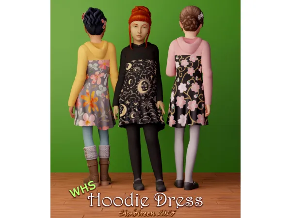 Maxis Match WHS HoodieDress by whyhellosims - The Sims 4 Custom Content