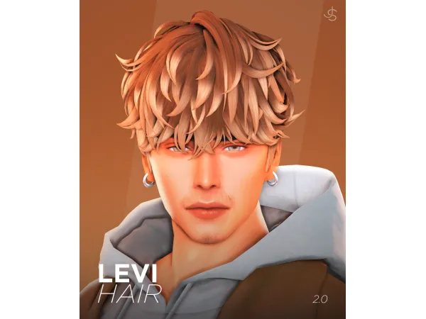 Maxis Match Levi Hair 20 by johnnysims - The Sims 4 Custom Content