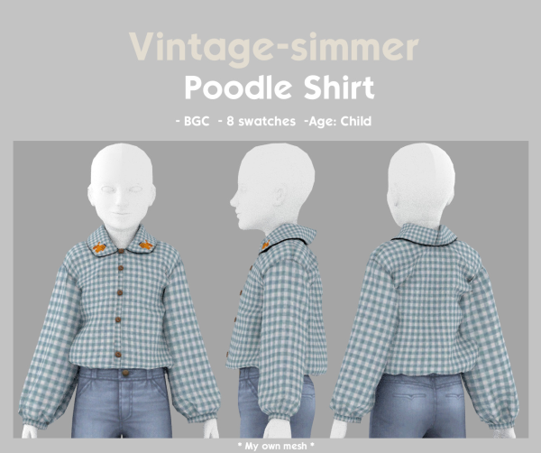 Alpha Poodle Shirt simmer by simsfinds - The Sims 4 Custom Content