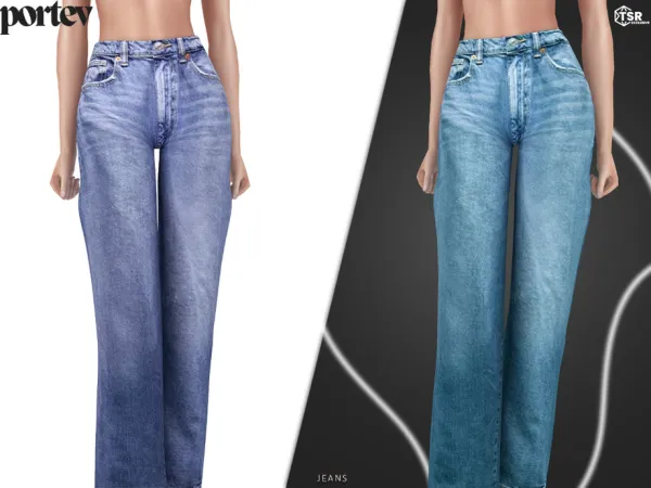 Alpha Jeans by portev - The Sims 4 Custom Content