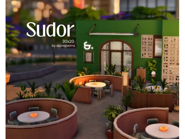 Maxis Match SUDOR Restaurant by AuniqaSims - The Sims 4 Custom Content