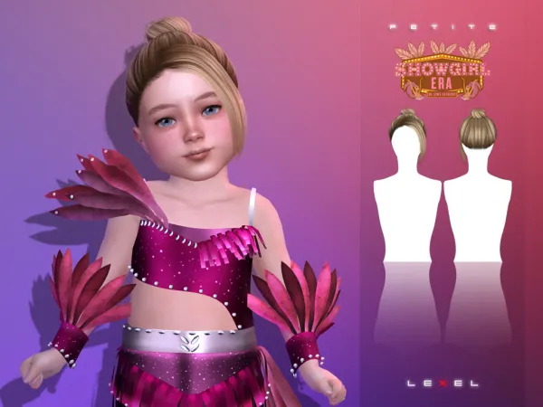 Alpha Petite toddler hairstyle - The Sims 4 Custom Content