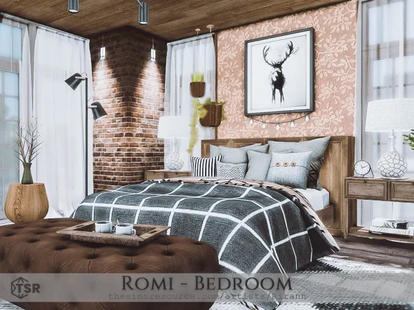 Alpha Romi Bedroom - The Sims 4 Custom Content