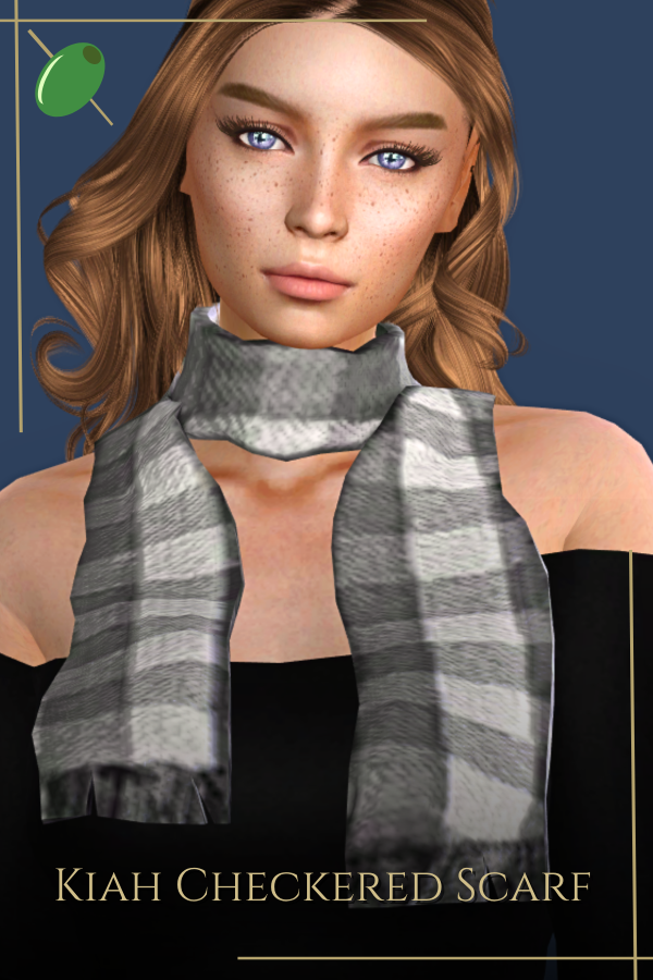 Mix Kiah Checkered Scarf by pitted0live - The Sims 4 Custom Content
