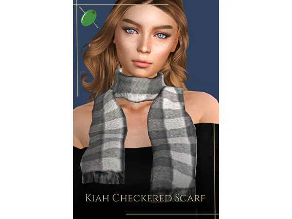 Mix Kiah Checkered Scarf - The Sims 4 Custom Content