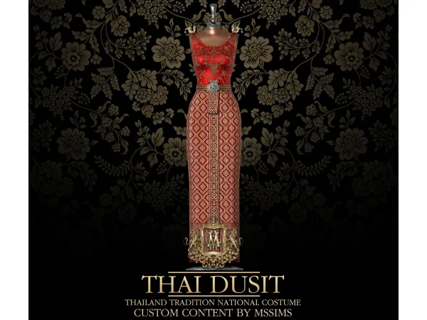 Alpha THAI DUSIT GOLDEN SWAN ACC by Mssims4 - The Sims 4 Custom Content