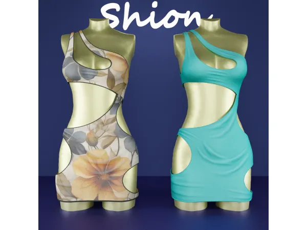 Alpha Shion Clara dress - The Sims 4 Custom Content