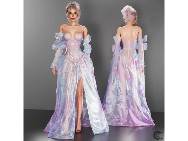 Alpha Ethereal Illusion Organza Gown cool_content_star - The Sims 4 Custom Content