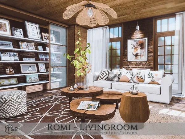 Alpha Romi Livingroom - The Sims 4 Custom Content