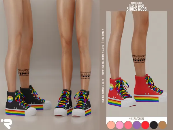 Alpha AM SHOES N005 - The Sims 4 Custom Content