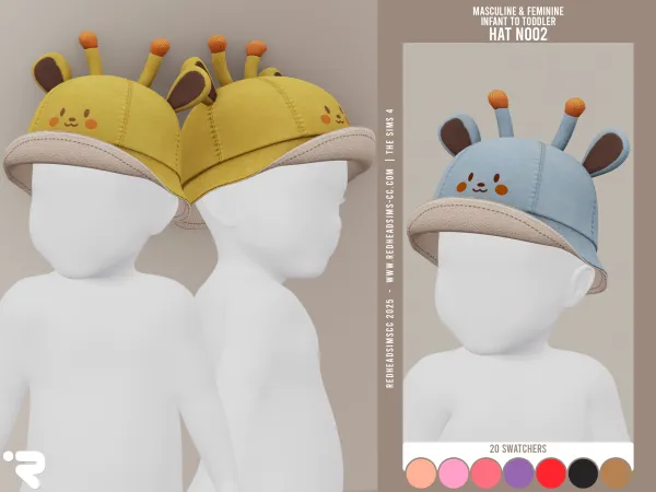 Alpha IU HAT N002 by redheadsims - The Sims 4 custom content