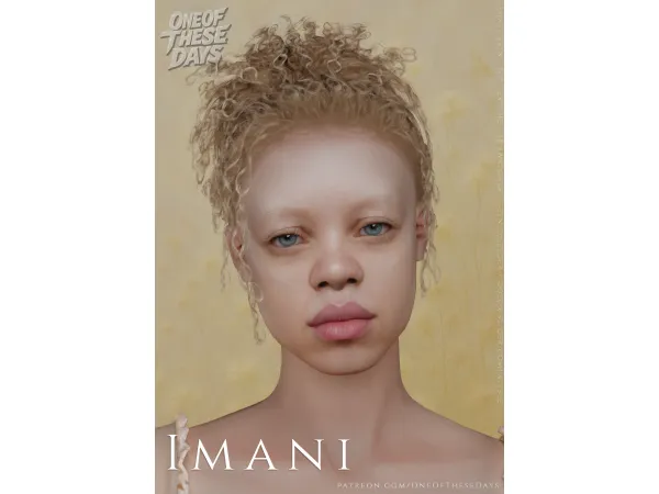 Alpha Imani Visibility Collection Albinism SKIN ( lipstick tray files) - The Sims 4 Custom Content