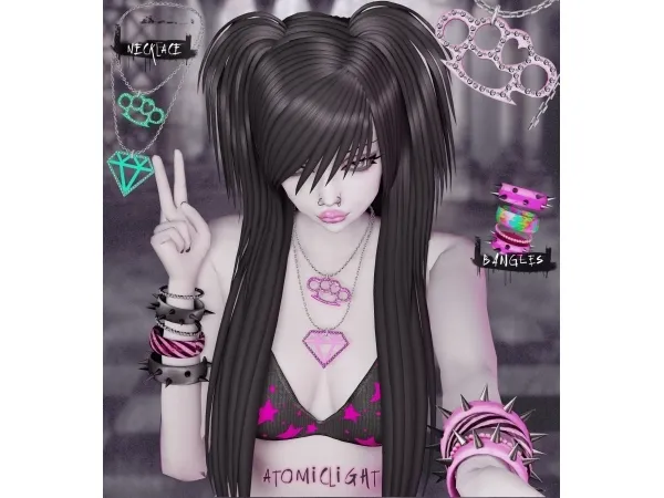 Mix Iconix Jewelry set - The Sims 4 Custom Content