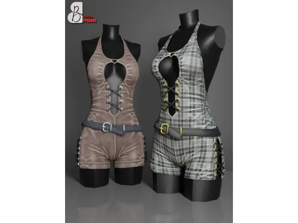 Alpha BillionProject Sansan jumsuit - The Sims 4 Custom Content