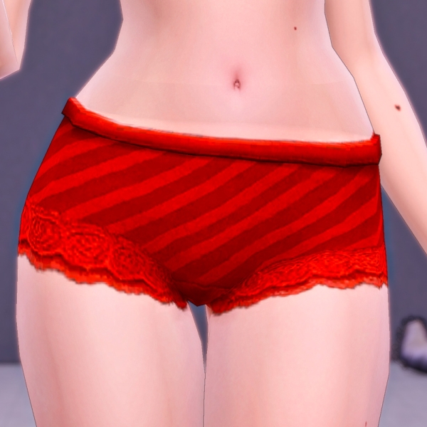 Maxis Match Striped Panties acc or bottom - The Sims 4 Custom Content