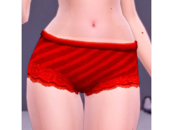 Maxis Match Striped Panties acc or bottom - The Sims 4 Custom Content