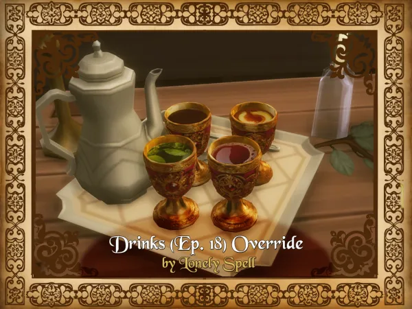 Medieval drinks override by LonelySpellSims4