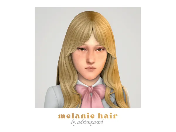 Maxis Match daylifesims' Melany Hair (Kids Conversion) by adrienpastel - The Sims 4 Custom Content