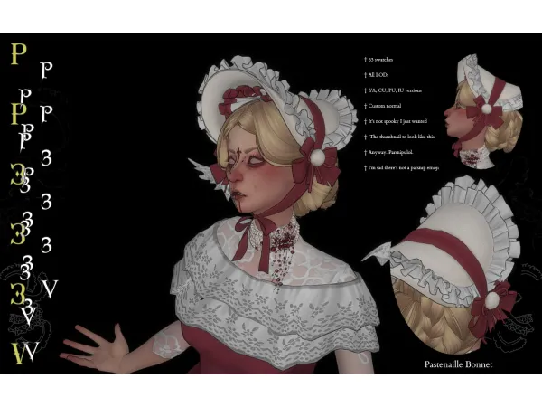 Maxis Match Pastenaille Bonnet by Pocketposies333v - The Sims 4 Custom Content
