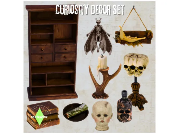 Alpha Curiosity Decor Set by Snotra902 - The Sims 4 Custom Content