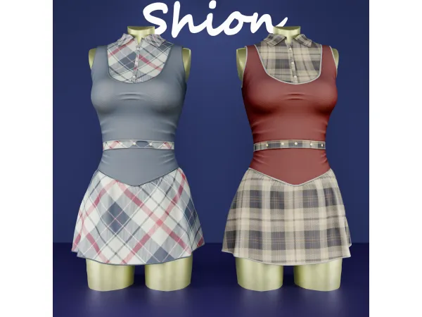 Alpha Shion Derya dress - The Sims 4 Custom Content